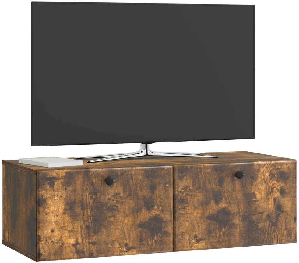 TV staliukas Sieninė TV spintelė 98 x 41 x 30 cm Dūminio ąžuolo