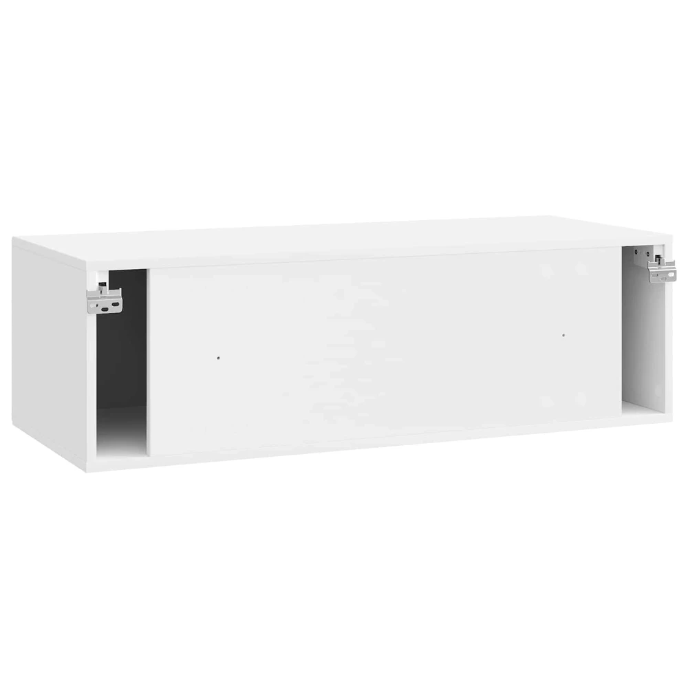 TV staliukas Sieninė TV spintelė 98 x 41 x 30 cm Itin blizgi balta