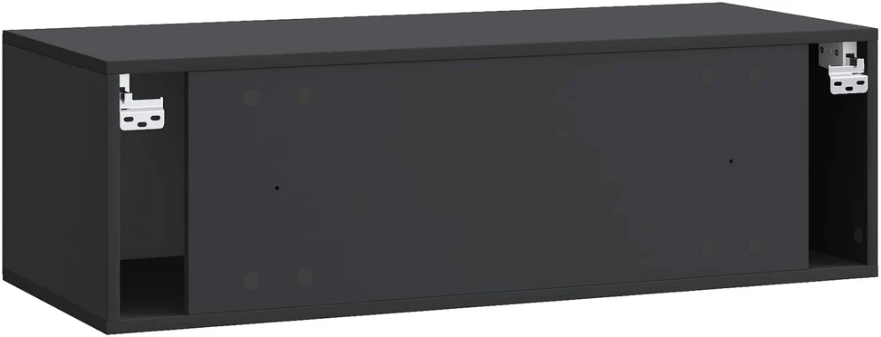 TV staliukas Sieninė TV spintelė 98 x 41 x 30 cm Juoda Apdirbta mediena