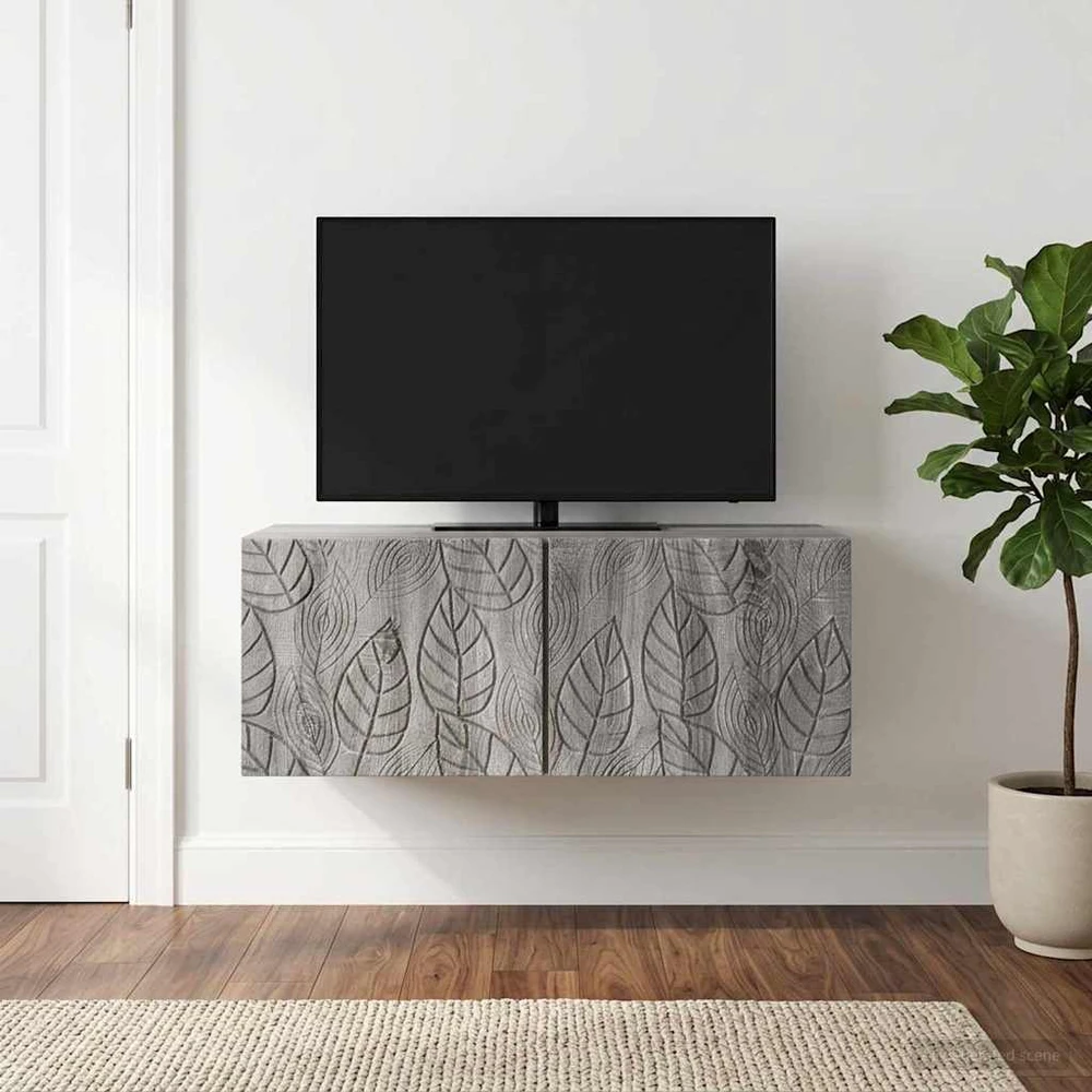 TV staliukas Sieninė TV spintelė 98 x 41 x 30 cm Pilka Sonoma