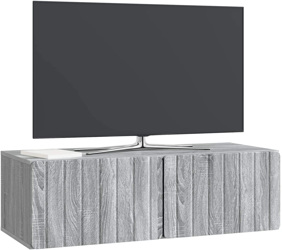 TV staliukas Sieninė TV spintelė 98 x 41 x 30 cm Pilka Sonoma