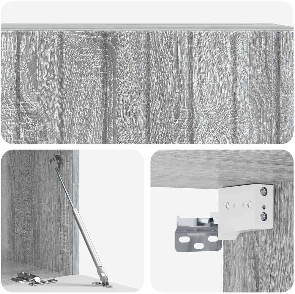 TV staliukas Sieninė TV spintelė 98 x 41 x 30 cm Pilka Sonoma