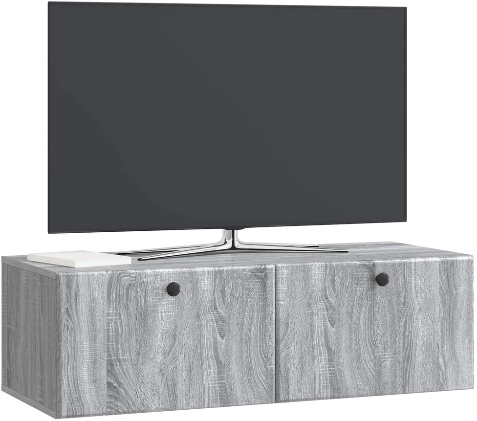 TV staliukas Sieninė TV spintelė 98 x 41 x 30 cm Pilka Sonoma