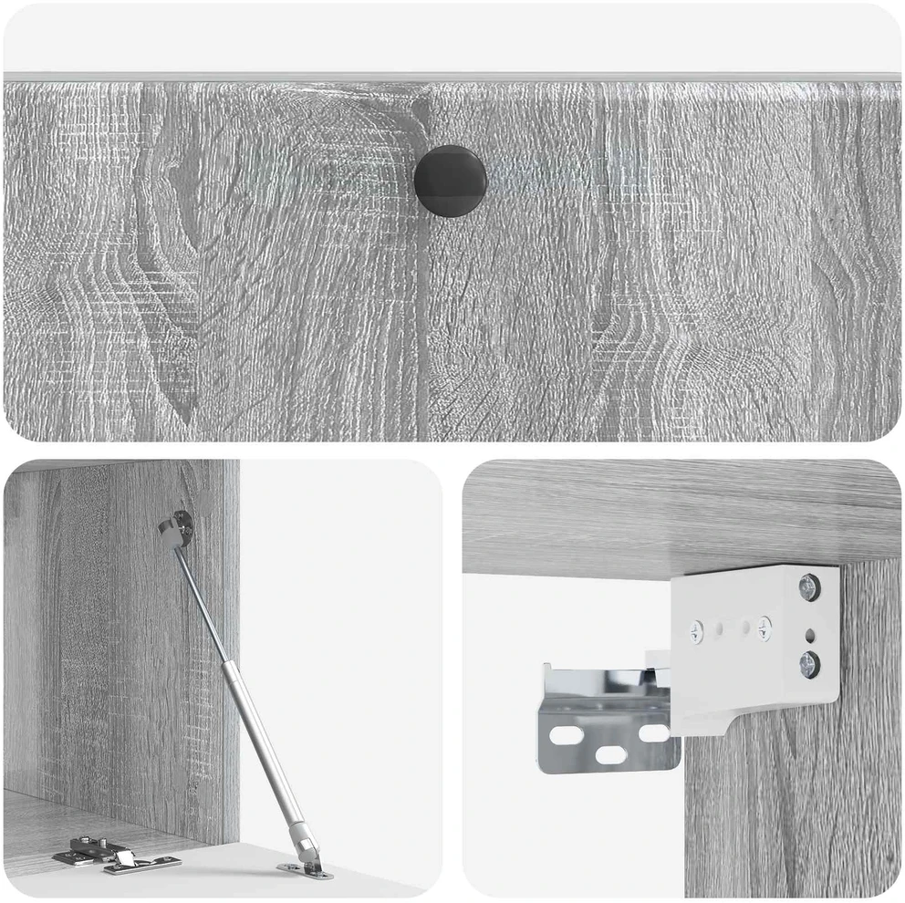 TV staliukas Sieninė TV spintelė 98 x 41 x 30 cm Pilka Sonoma