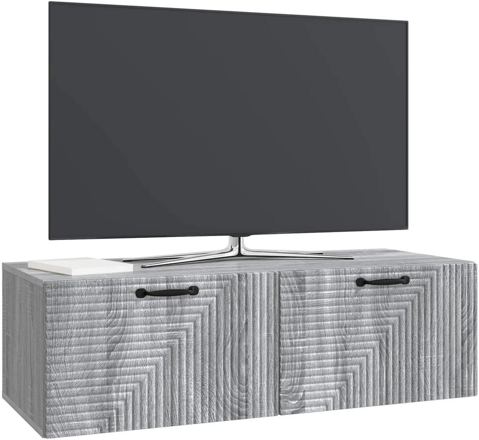 TV staliukas Sieninė TV spintelė 98 x 41 x 30 cm Pilka sonoma ąžuolo