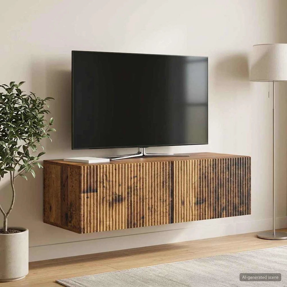 TV staliukas Sieninė TV spintelė 98 x 41 x 30 cm Sendintos medienos
