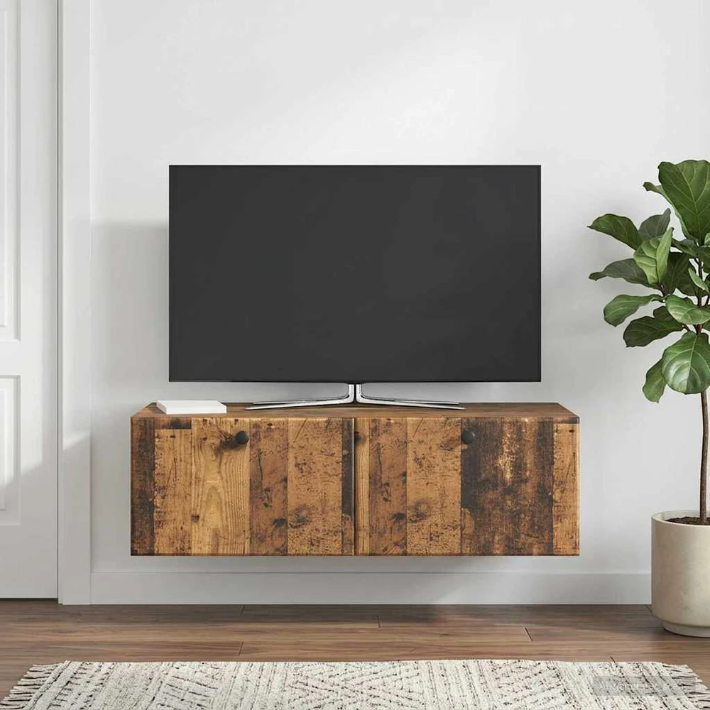 TV staliukas Sieninė TV spintelė 98 x 41 x 30 cm Sendintos medienos