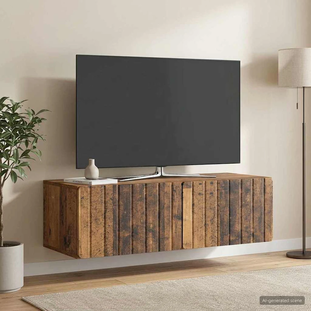 TV staliukas Sieninė TV spintelė 98 x 41 x 30 cm Sendintos medienos