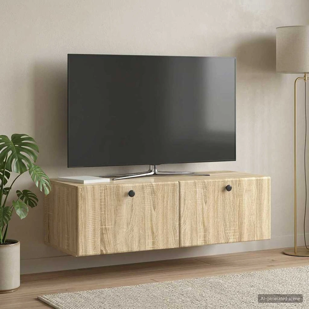 TV staliukas Sieninė TV spintelė 98 x 41 x 30 cm Sonoma ąžuolas