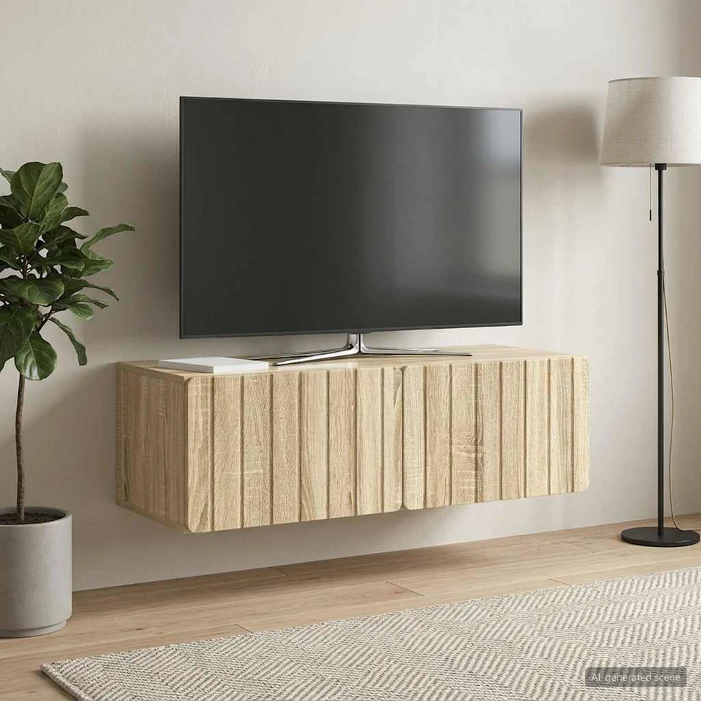 TV staliukas Sieninė TV spintelė 98 x 41 x 30 cm Sonoma ąžuolas