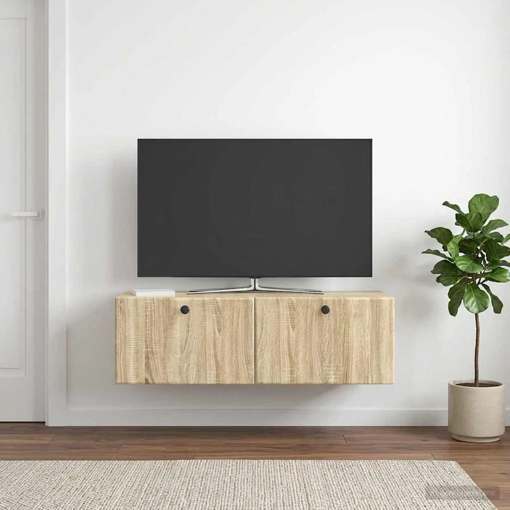 TV staliukas Sieninė TV spintelė 98 x 41 x 30 cm Sonoma ąžuolas