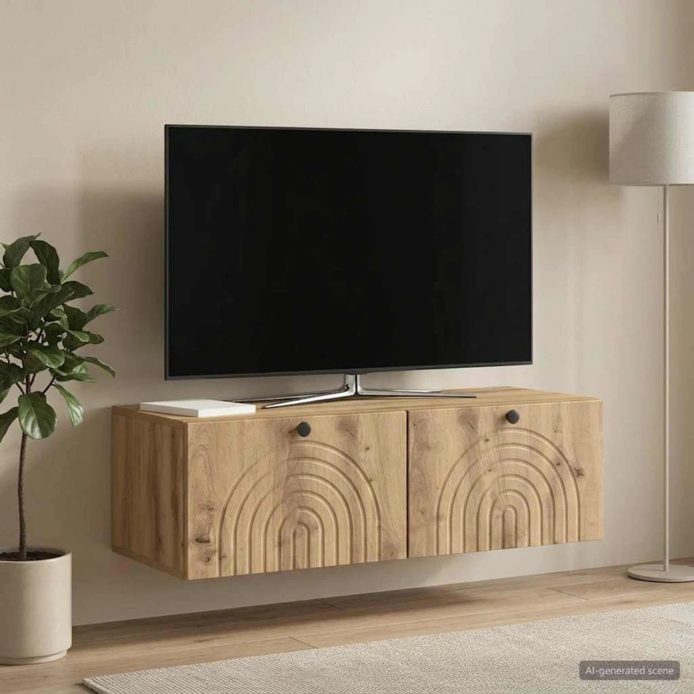 TV staliukas Sieninė TV spintelė 99 x 41 x 30 cm Artisano ąžuolo