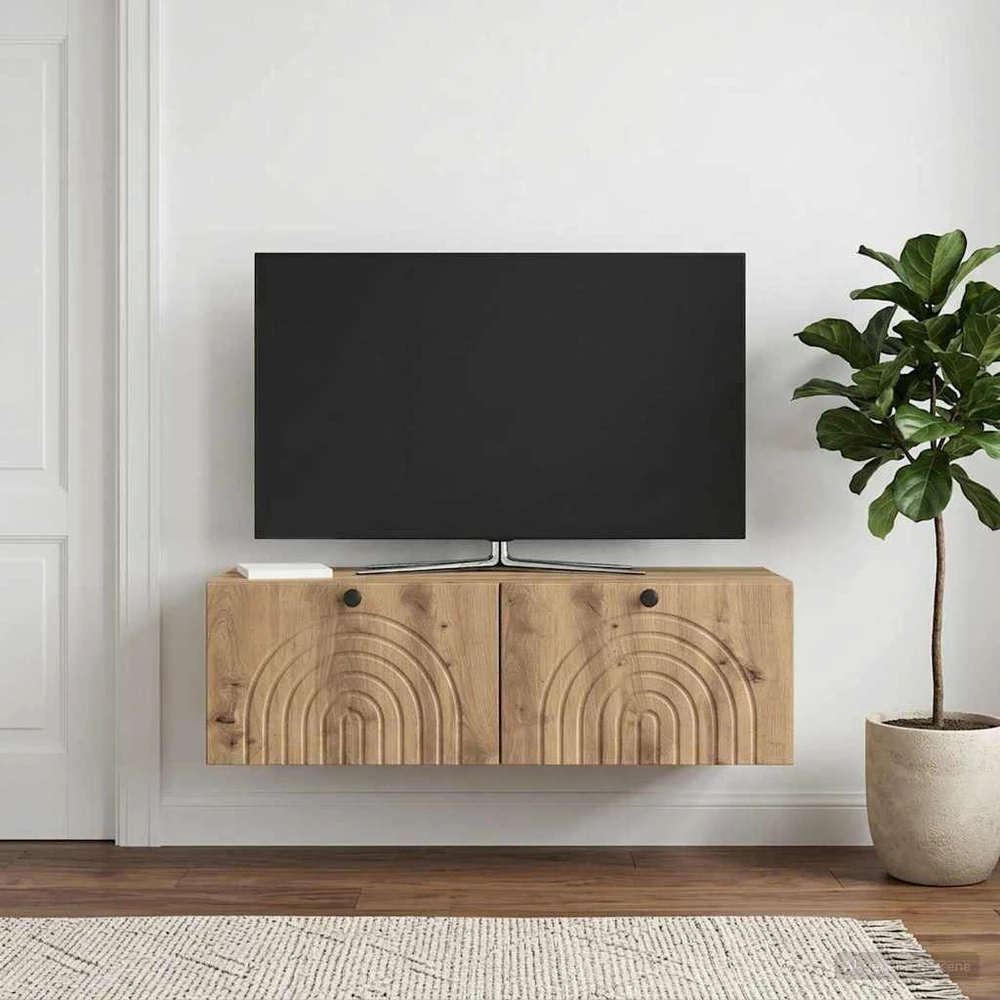 TV staliukas Sieninė TV spintelė 99 x 41 x 30 cm Artisano ąžuolo