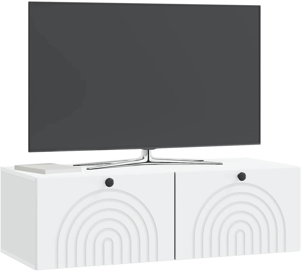 TV staliukas Sieninė TV spintelė 99 x 41 x 30 cm Balta