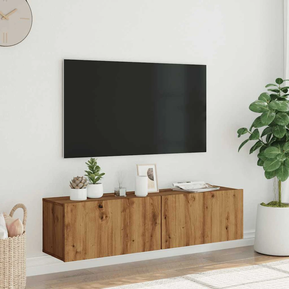 TV staliukas Sieninė TV spintelė, artisano, 120x30x30cm, apdirbta mediena