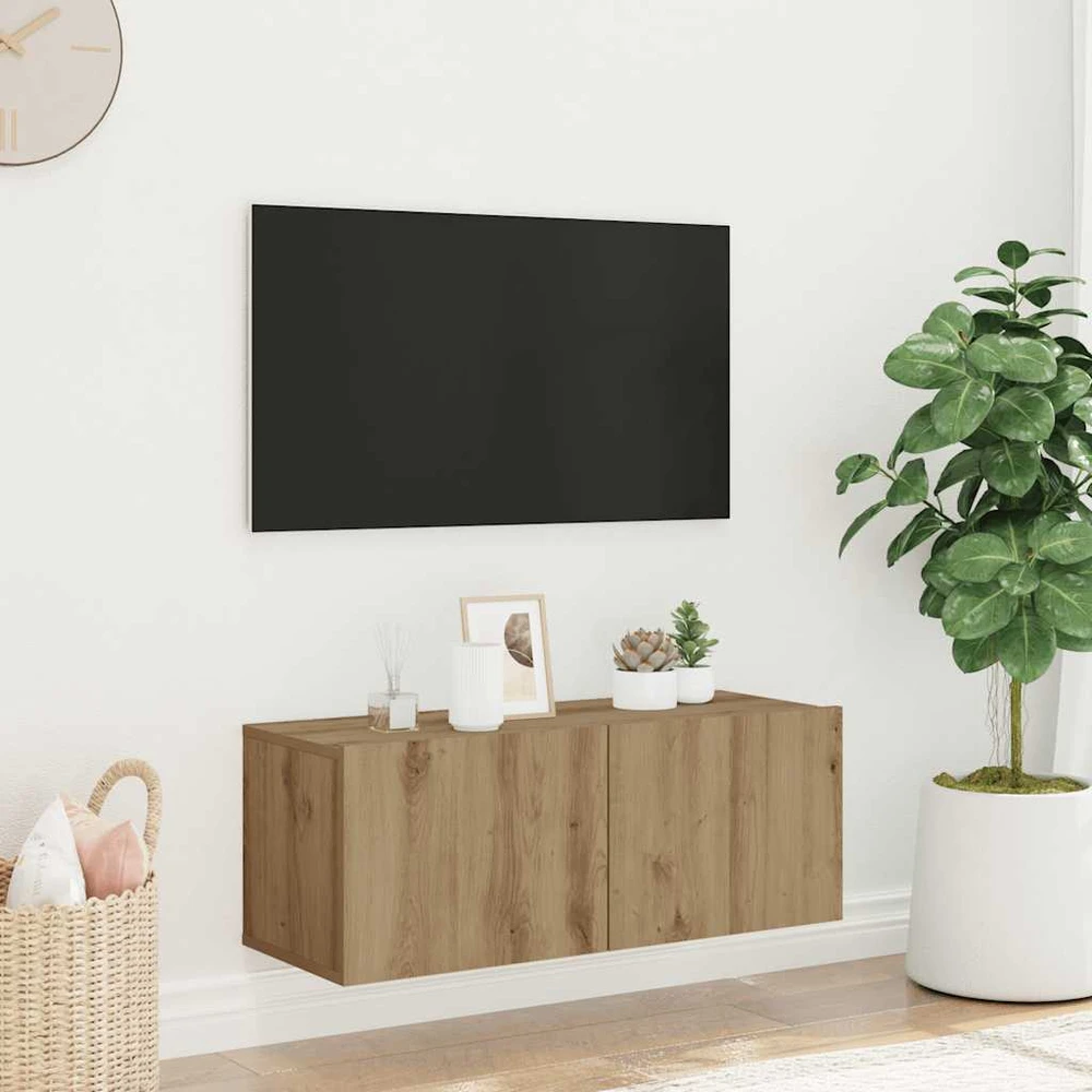 TV staliukas Sieninė TV spintelė, artisano, 80x30x30cm, apdirbta mediena