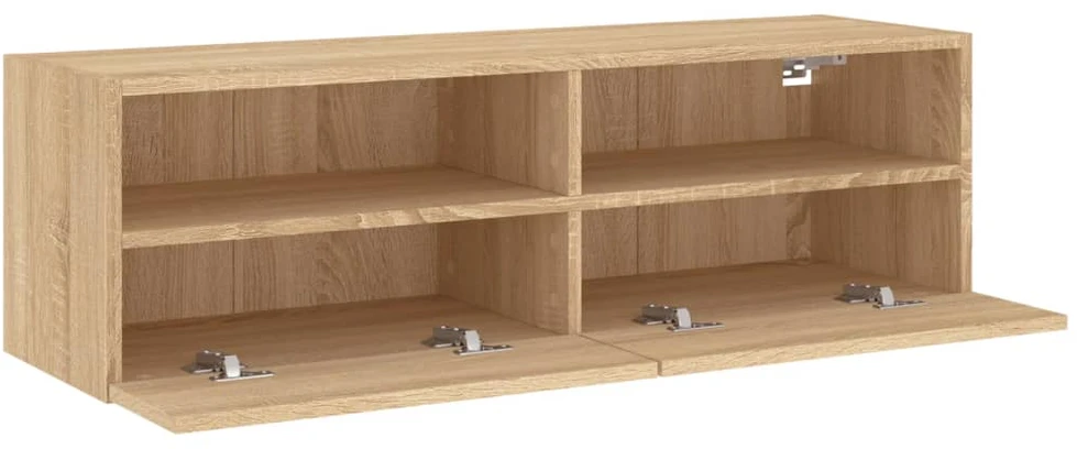 TV staliukas Sieninė TV spintelė, ąžuolo, 100x30x30cm, apdirbta mediena