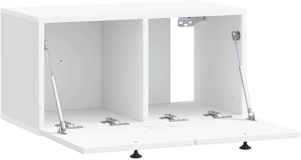 TV staliukas Sieninė TV spintelė Balta 59,5 x 31 x 30 cm Apdirbta mediena