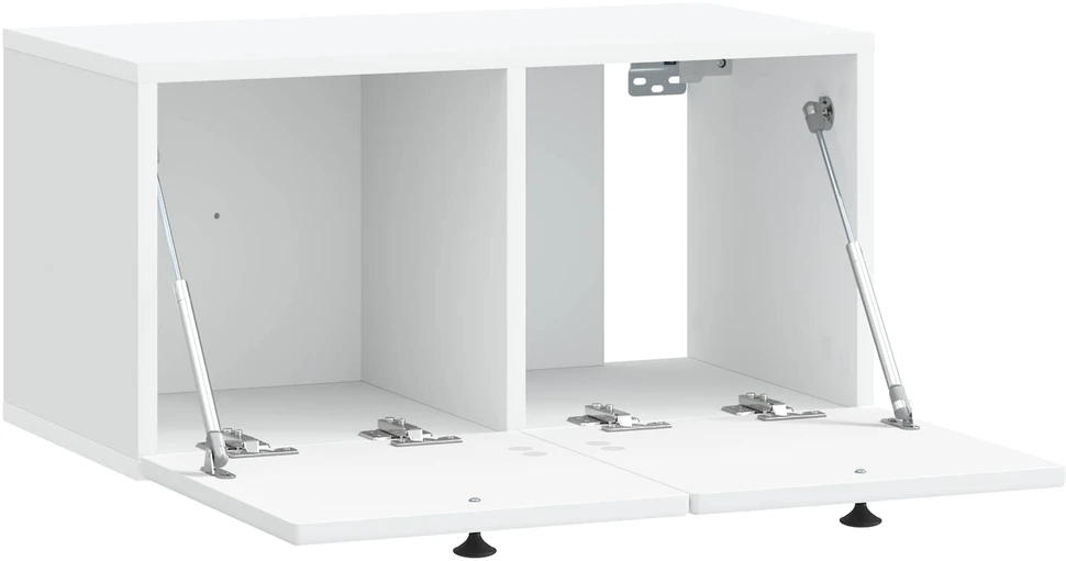 TV staliukas Sieninė TV spintelė Balta 59,5 x 31 x 30 cm Apdirbta mediena