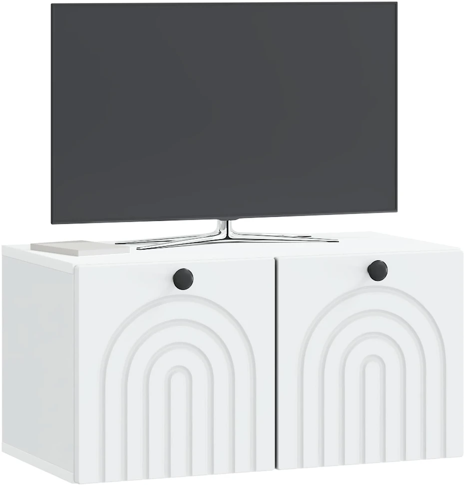 TV staliukas Sieninė TV spintelė Balta 59,5 x 31 x 30 cm Apdirbta mediena