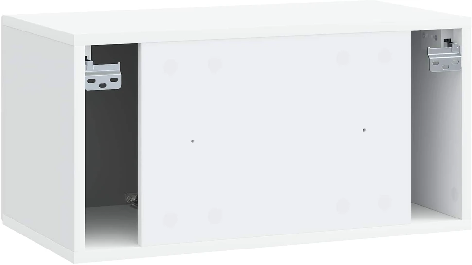 TV staliukas Sieninė TV spintelė Balta 59,5 x 31 x 30 cm Apdirbta mediena