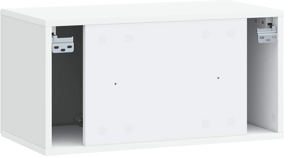 TV staliukas Sieninė TV spintelė Balta 59,5 x 31 x 30 cm Apdirbta mediena