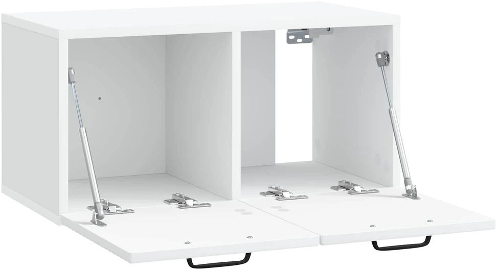 TV staliukas Sieninė TV spintelė Balta 59,5 x 31 x 30 cm Apdirbta mediena