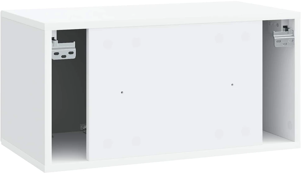 TV staliukas Sieninė TV spintelė Balta 59,5 x 31 x 30 cm Apdirbta mediena