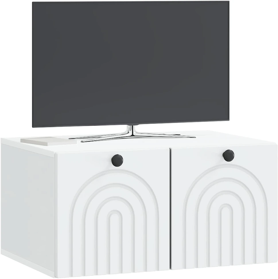 TV staliukas Sieninė TV spintelė Balta 59,5 x 41 x 30 cm Apdirbta mediena