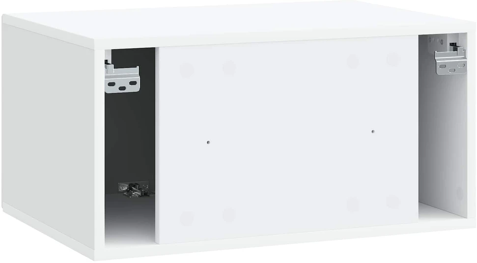 TV staliukas Sieninė TV spintelė Balta 59,5 x 41 x 30 cm Apdirbta mediena