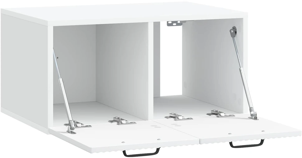 TV staliukas Sieninė TV spintelė Balta 59,5 x 41 x 30 cm Apdirbta mediena