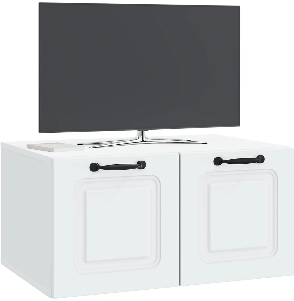 TV staliukas Sieninė TV spintelė Balta 59,5 x 41 x 30 cm Apdirbta mediena