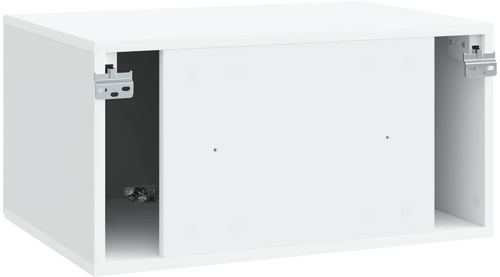 TV staliukas Sieninė TV spintelė Balta 59,5 x 41 x 30 cm Apdirbta mediena