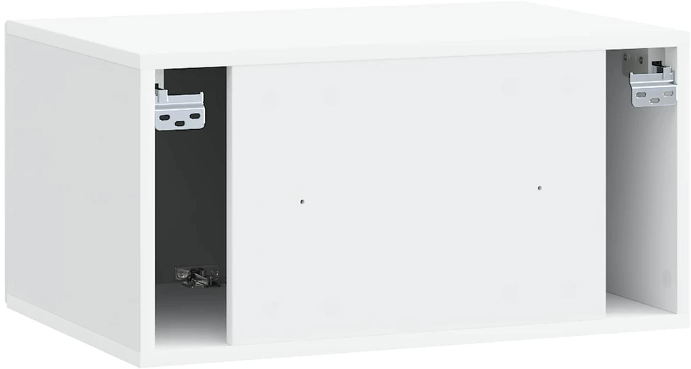 TV staliukas Sieninė TV spintelė Balta 59,5 x 41 x 30 cm Apdirbta mediena