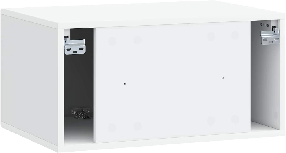 TV staliukas Sieninė TV spintelė Balta 59,5 x 41 x 30 cm Apdirbta mediena
