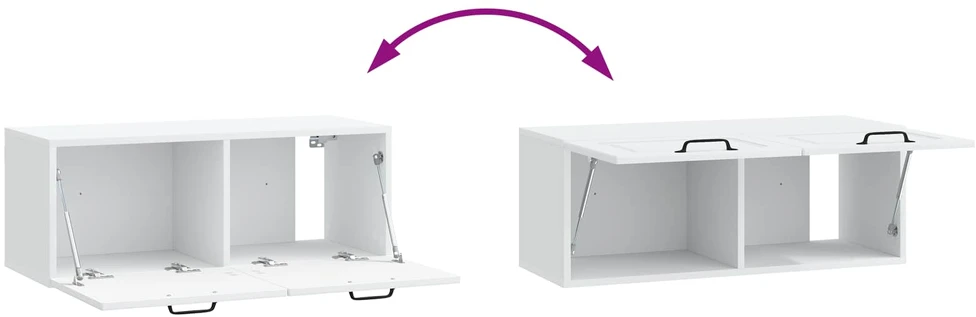 TV staliukas Sieninė TV spintelė Balta 78,5 x 31 x 30 cm Apdirbta mediena
