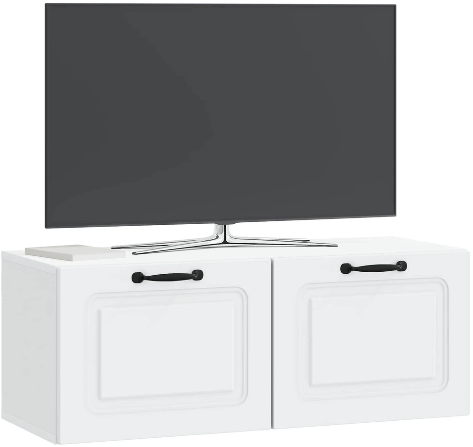 TV staliukas Sieninė TV spintelė Balta 78,5 x 31 x 30 cm Apdirbta mediena