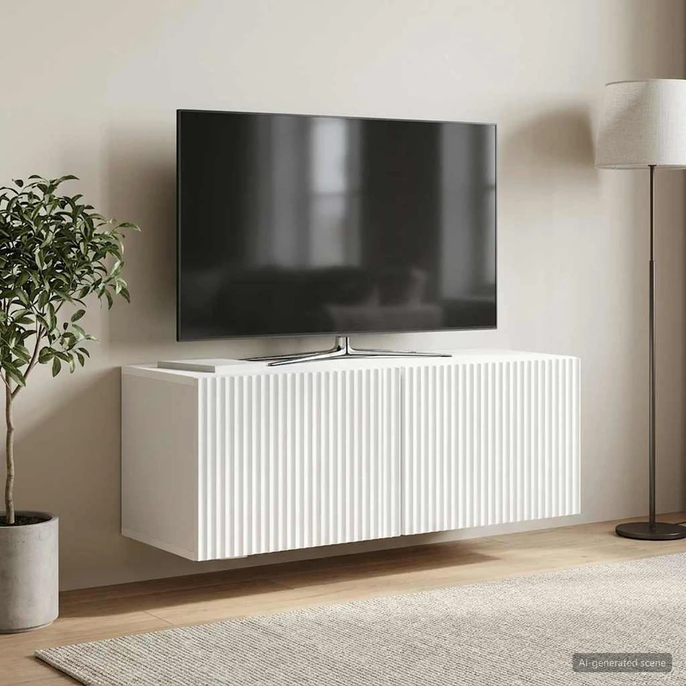 TV staliukas Sieninė TV spintelė Balta 78,5 x 31 x 30 cm Apdirbta mediena