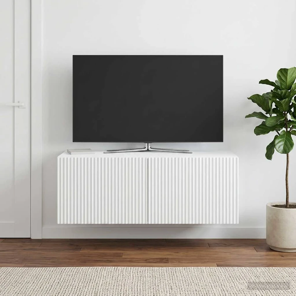 TV staliukas Sieninė TV spintelė Balta 78,5 x 41 x 30 cm Apdirbta mediena