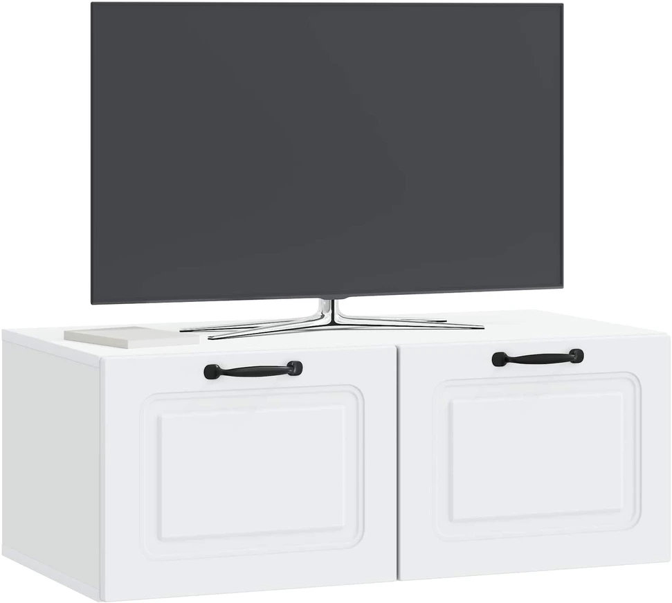 TV staliukas Sieninė TV spintelė Balta 78,5 x 41 x 30 cm Apdirbta mediena