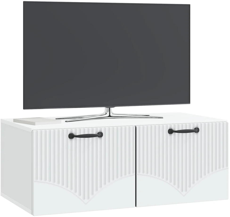 TV staliukas Sieninė TV spintelė Balta 78,5 x 41 x 30 cm Apdirbta mediena