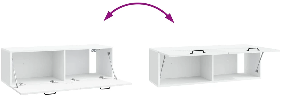 TV staliukas Sieninė TV spintelė Balta 98 x 31 x 30 cm Apdirbta mediena