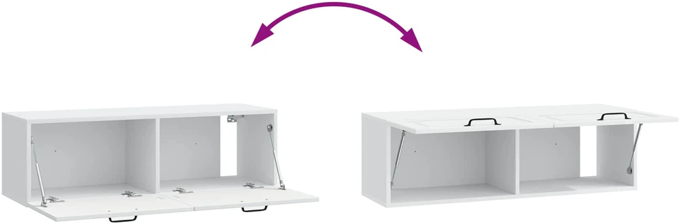 TV staliukas Sieninė TV spintelė Balta 98 x 31 x 30 cm Apdirbta mediena