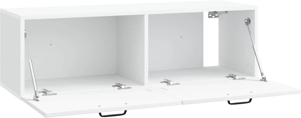 TV staliukas Sieninė TV spintelė Balta 98 x 31 x 30 cm Apdirbta mediena