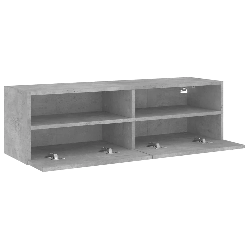 TV staliukas Sieninė TV spintelė, betono pilka, 100x30x30cm, mediena
