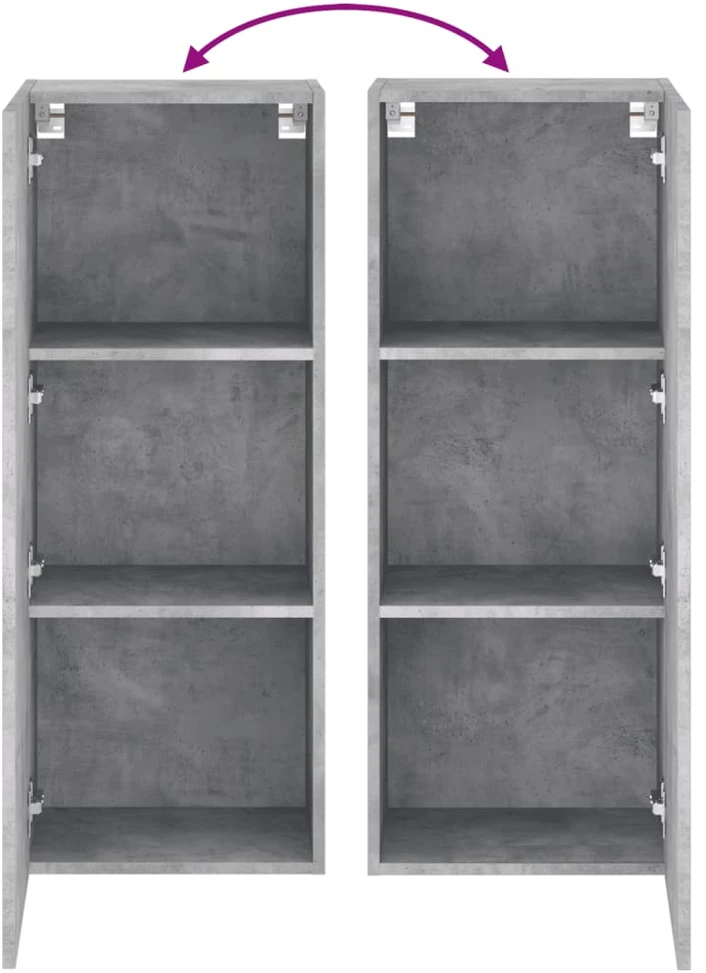 TV staliukas Sieninė TV spintelė, betono pilka, 40,5x30x102cm, mediena