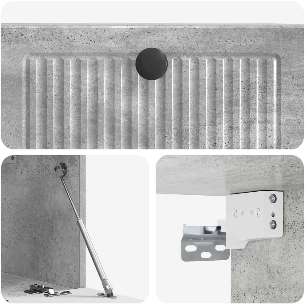 TV staliukas Sieninė TV spintelė Betono pilka 59,5 x 31 x 30 cm