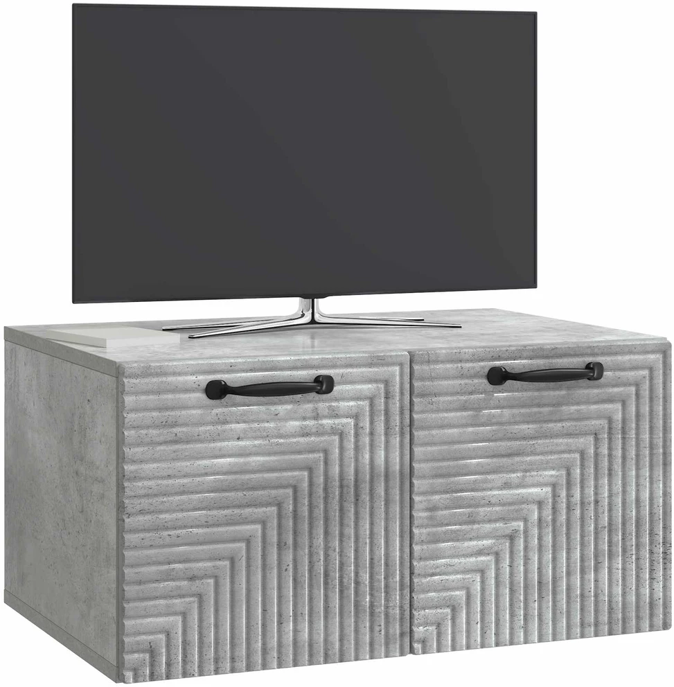 TV staliukas Sieninė TV spintelė Betono pilka 59,5 x 41 x 30 cm