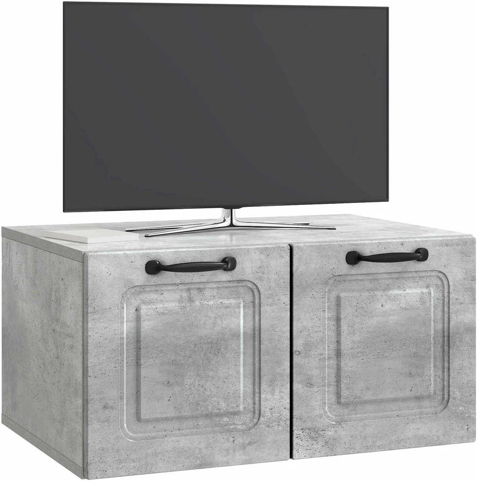 TV staliukas Sieninė TV spintelė Betono pilka 59,5 x 41 x 30 cm