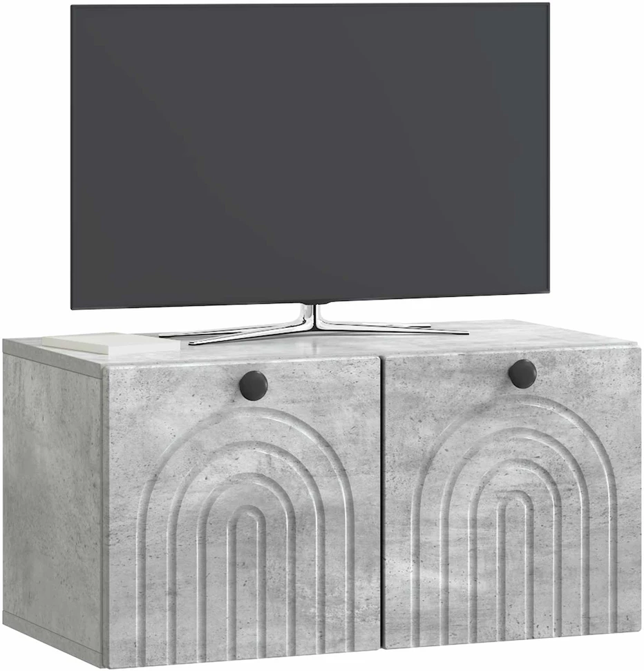 TV staliukas Sieninė TV spintelė Betono pilka 59,5 x 31 x 30 cm